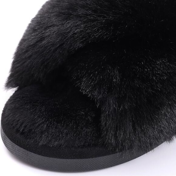 Memory Foam Fuzzy Cozy Slippers - Picture 3 of 5